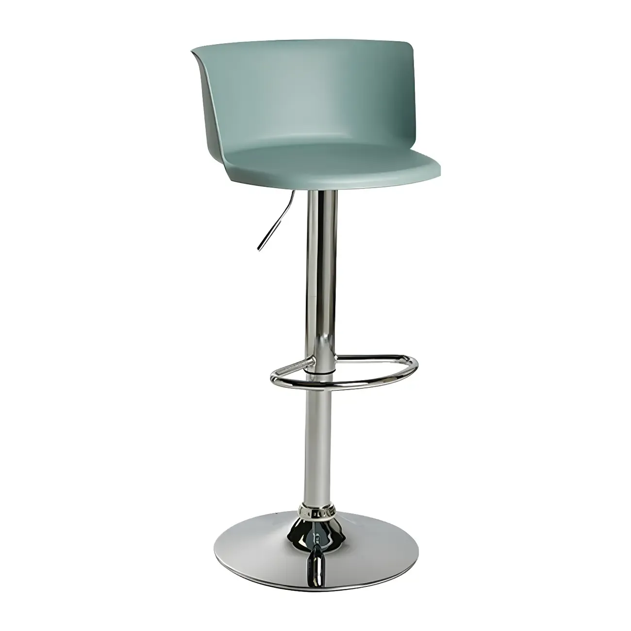Glam Metal Adjustable Swivel Bar Stools with Backrest for Kitchen Image - 51
