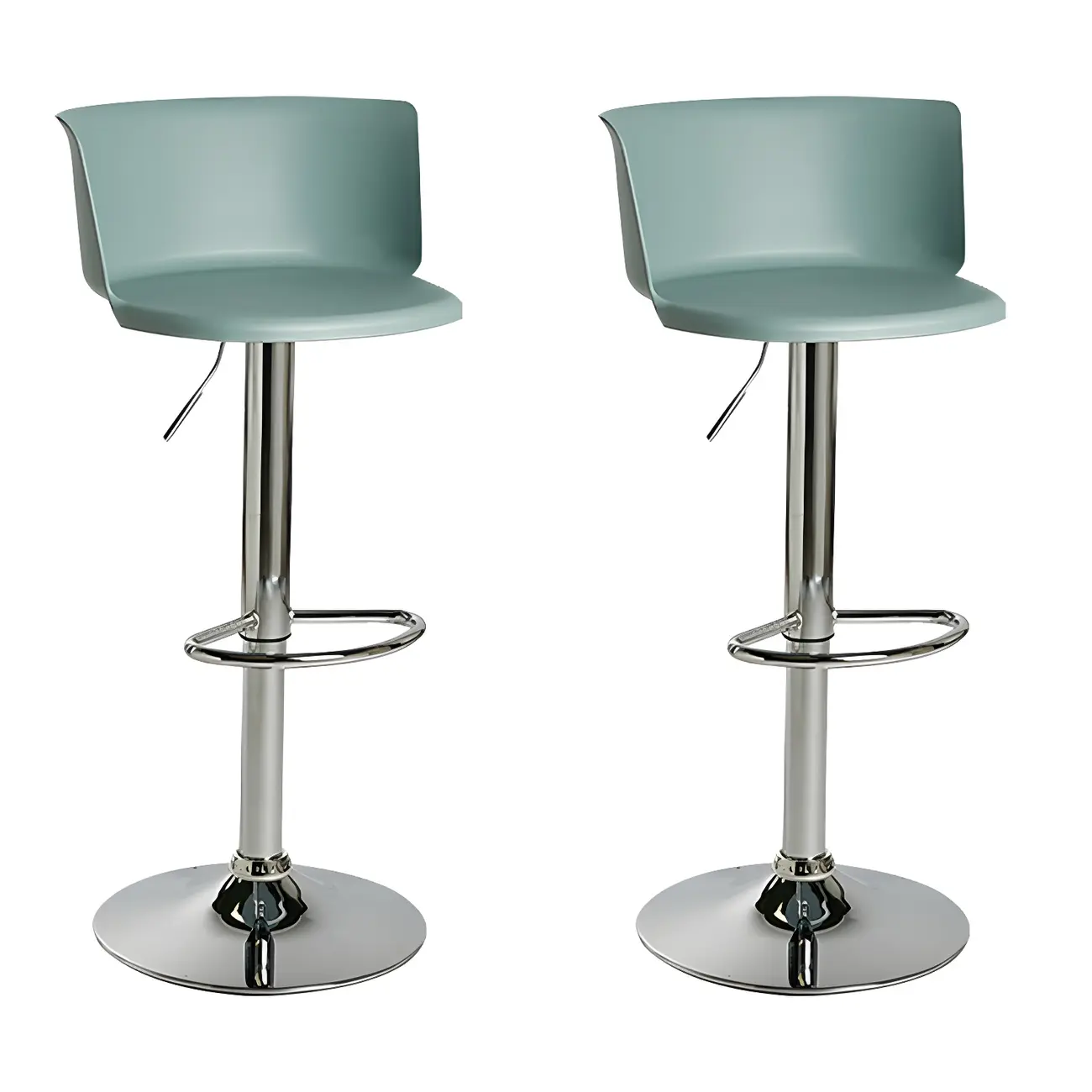 Glam Metal Adjustable Swivel Bar Stools with Backrest for Kitchen Image - 52 | homeyfad