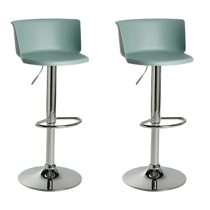 Glam Metal Adjustable Swivel Bar Stools with Backrest for Kitchen Image - 52