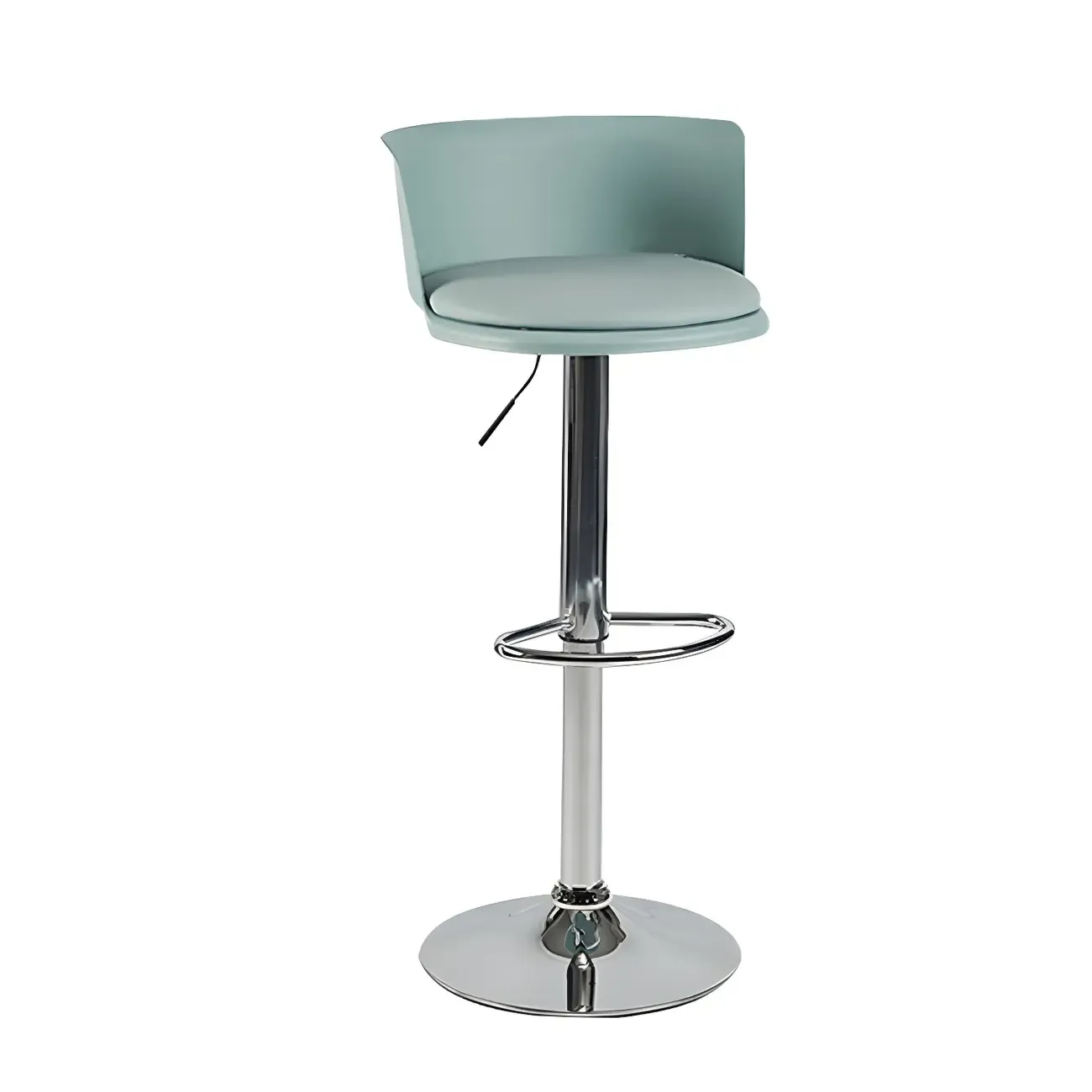 Glam Metal Adjustable Swivel Bar Stools with Backrest for Kitchen Image - 56