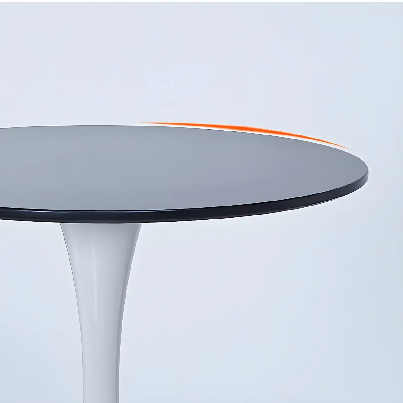 Simple White Round Metal Small Cocktail Bar Table Image - 8