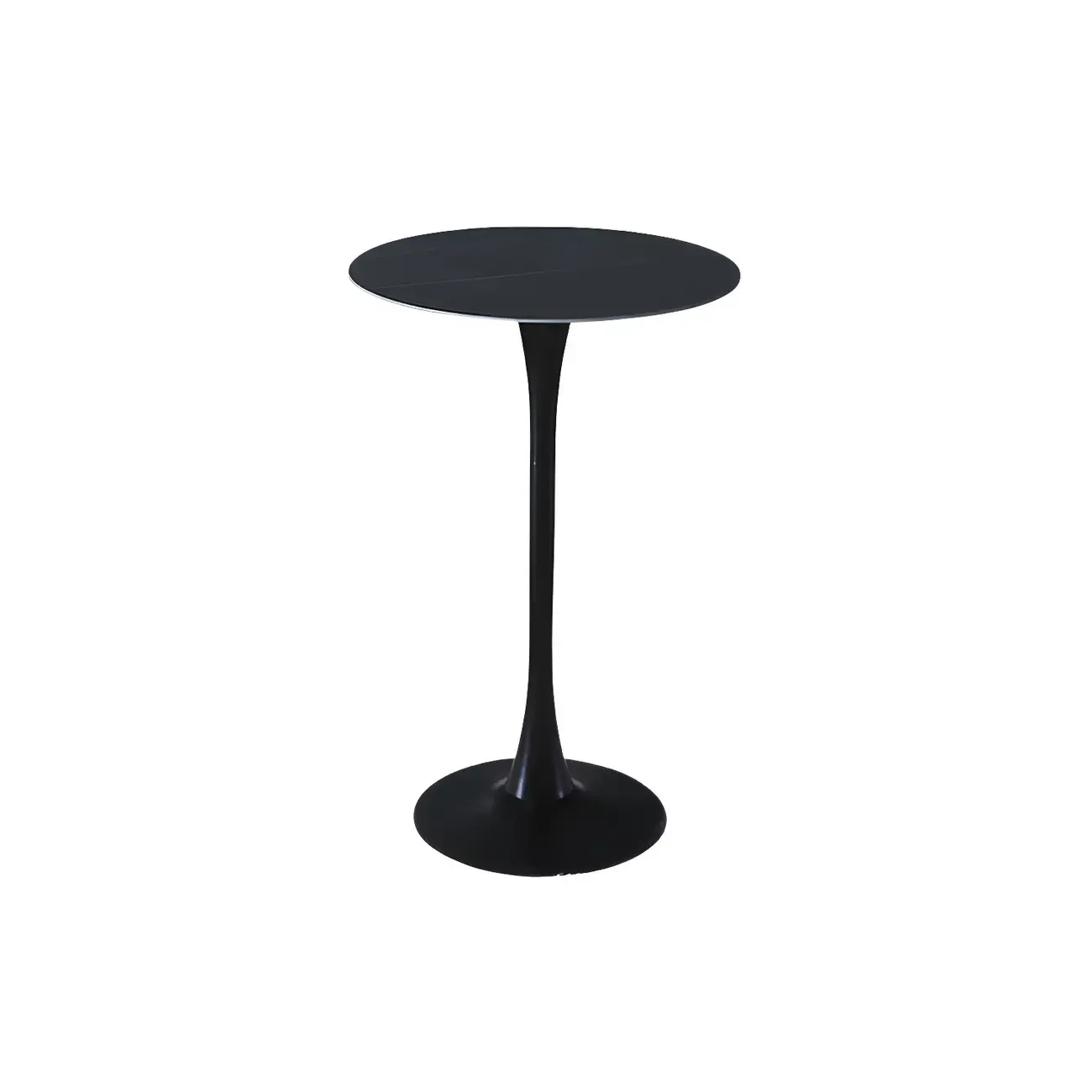 Simple White Round Metal Small Cocktail Bar Table Image - 10
