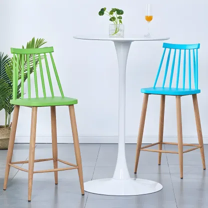 Simple White Round Metal Small Cocktail Bar Table Image - 13