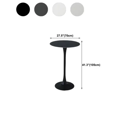 Simple White Round Metal Small Cocktail Bar Table Image - 16