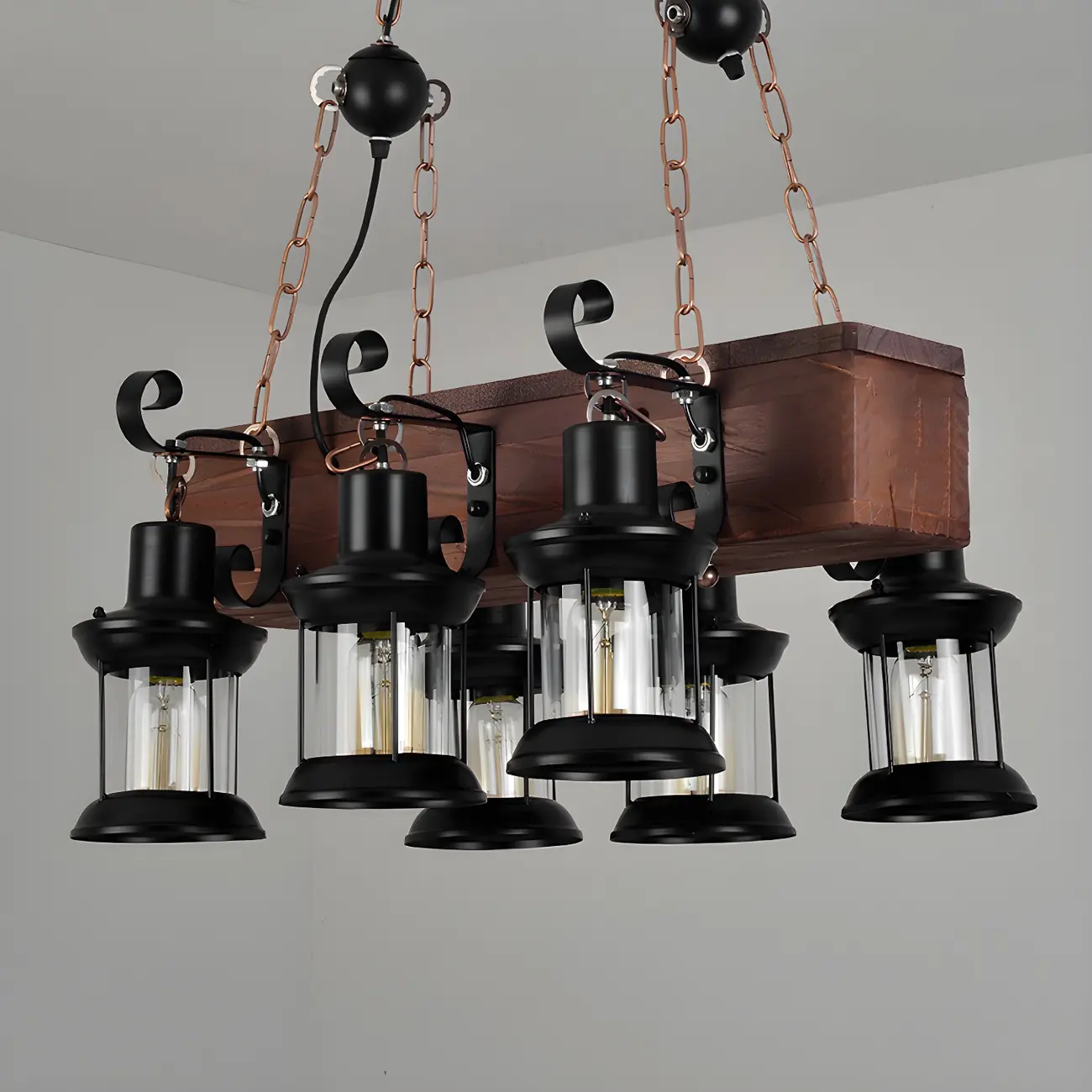 Rustic Lantern-Shaped Pendant Lights for Kitchen Image - 9 | homeyfad