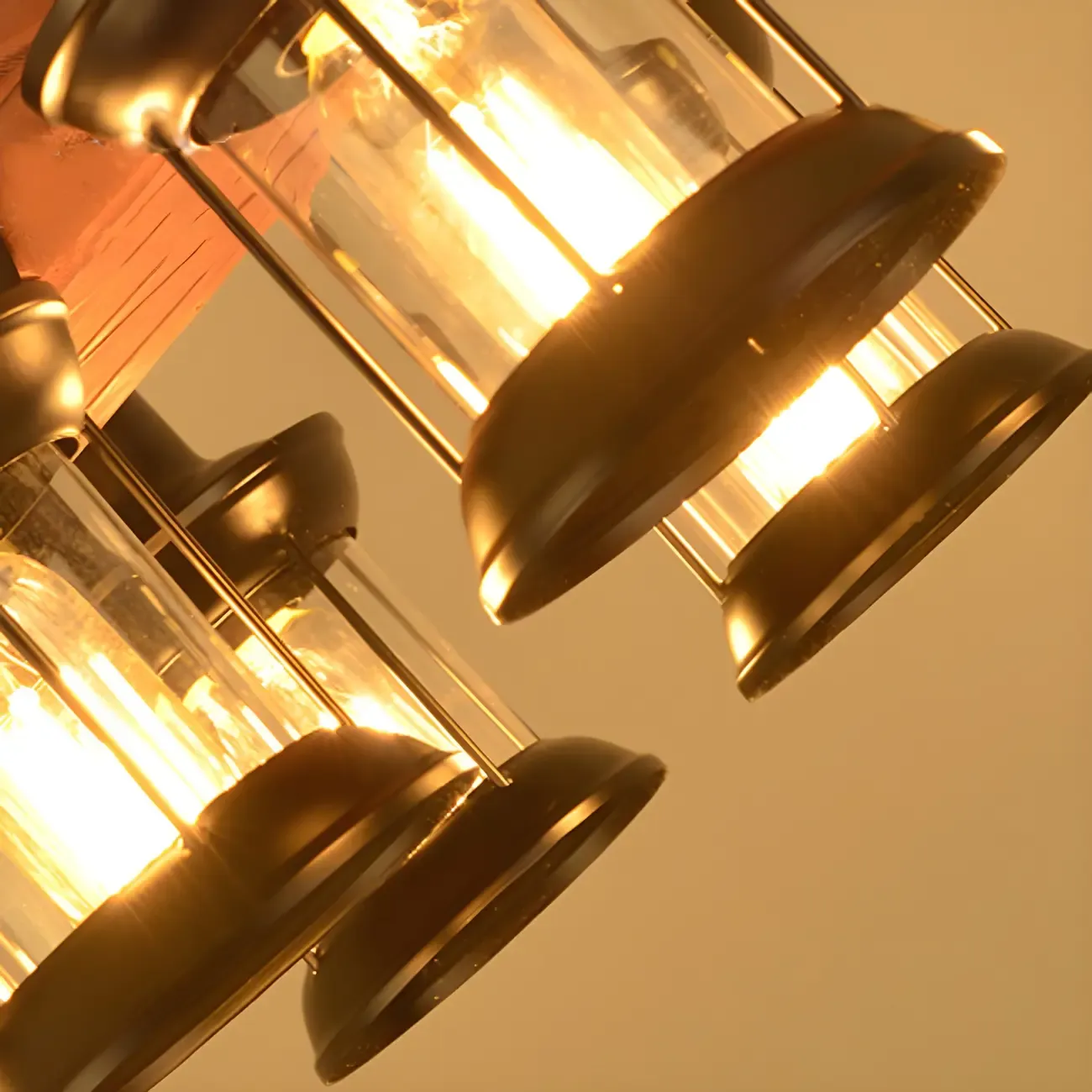 Rustic Lantern-Shaped Pendant Lights for Kitchen Image - 10