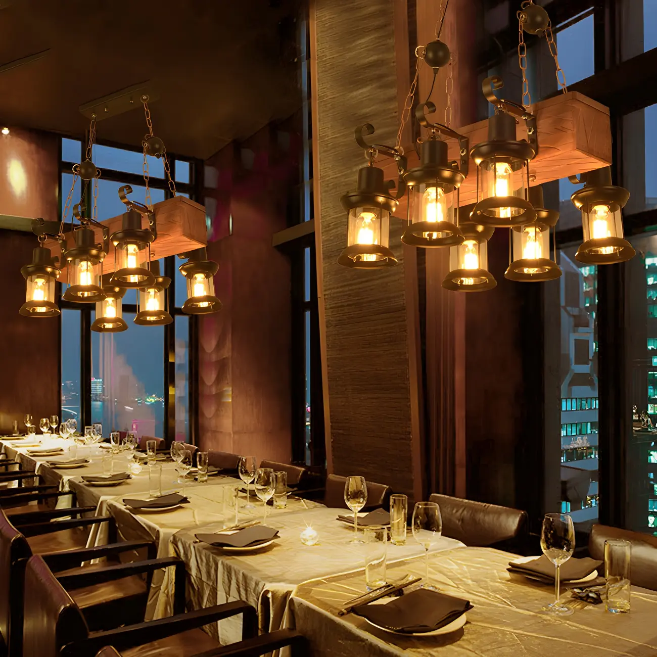 Rustic Lantern-Shaped Pendant Lights for Kitchen Image - 14 | homeyfad