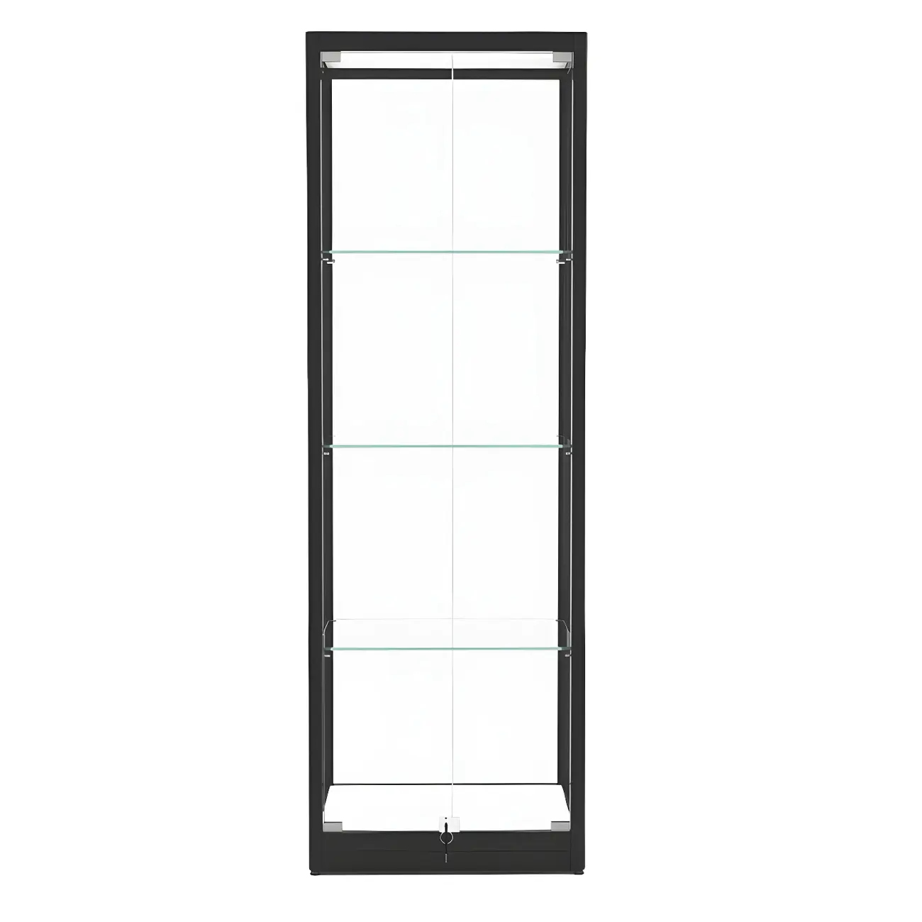 Modern Glass Black Curio Cabinet with Glass Doors Image - 5 | homeyfad