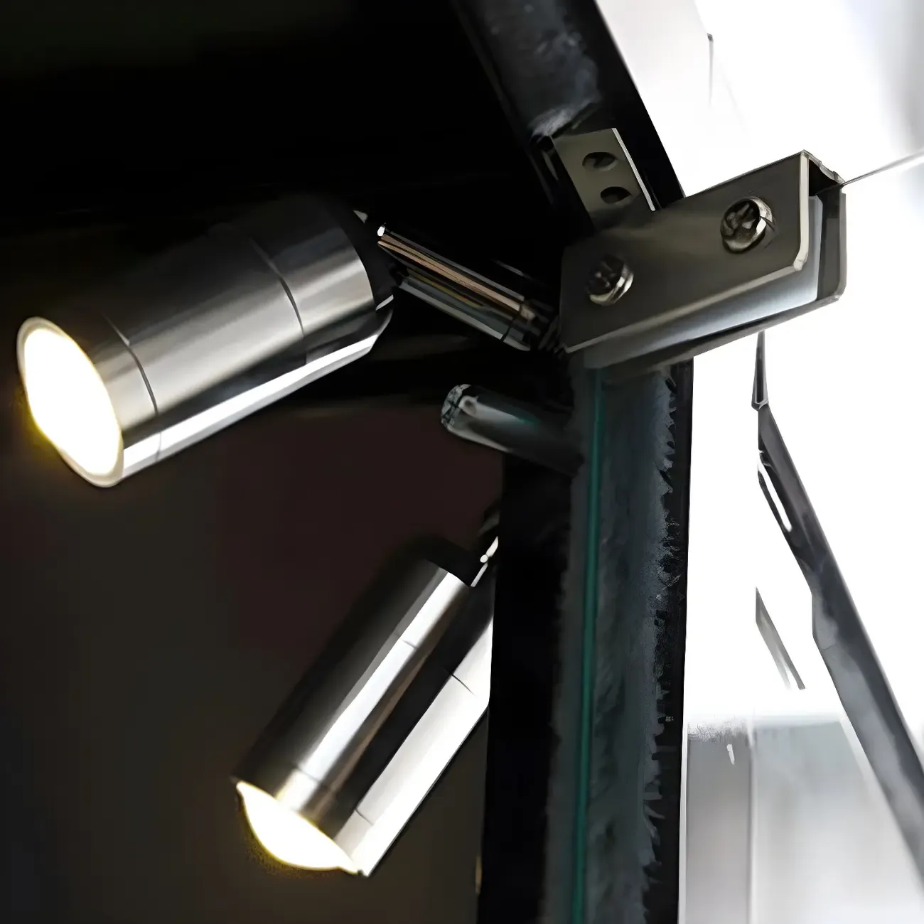 Modern Glass Black Curio Cabinet with Glass Doors Image - 7