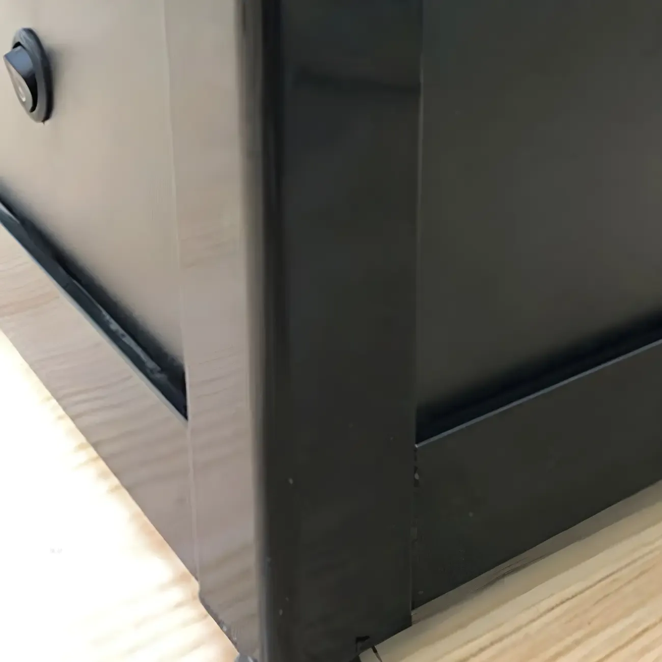 Modern Glass Black Curio Cabinet with Glass Doors Image - 8