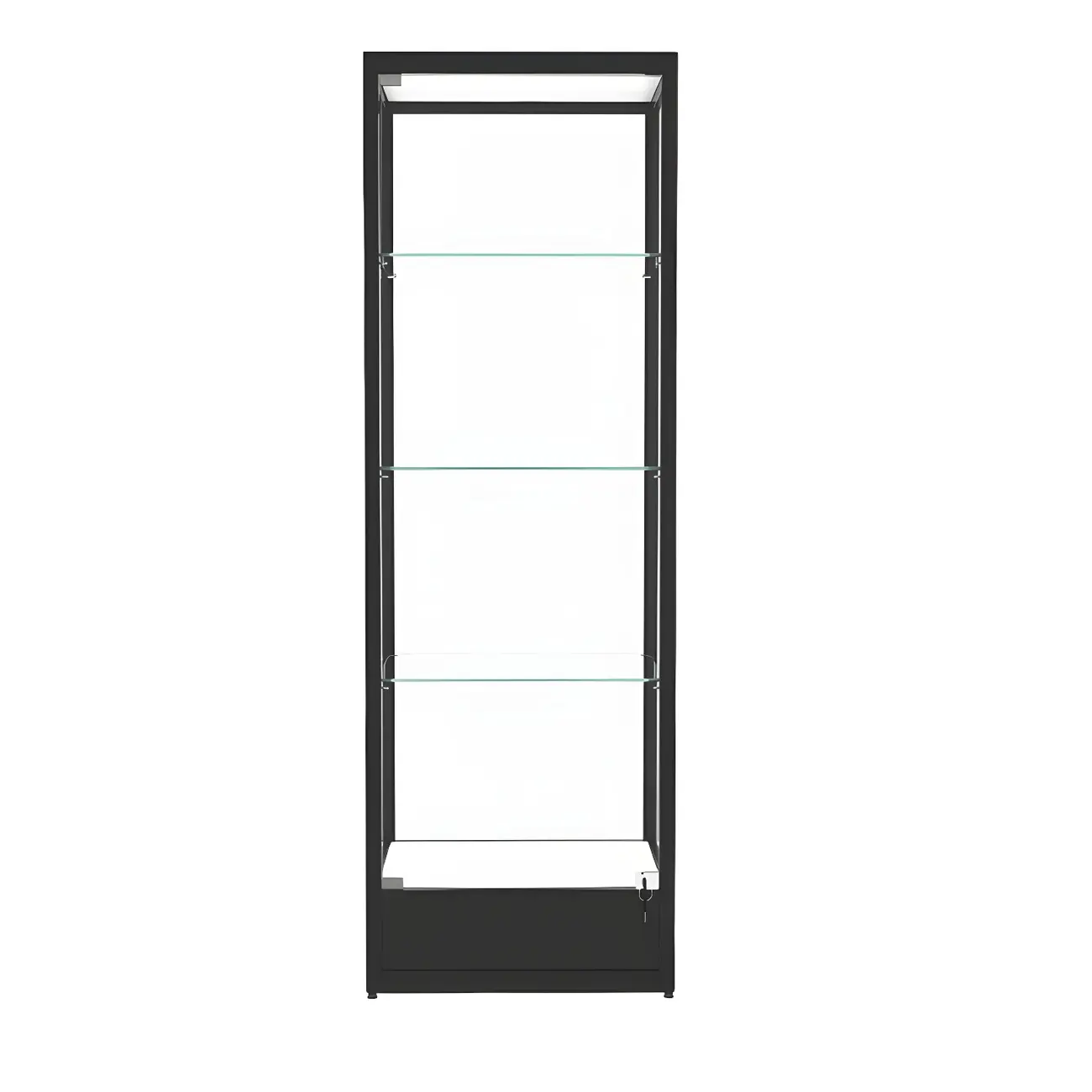 Modern Glass Black Curio Cabinet with Glass Doors Image - 10 | homeyfad