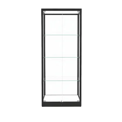Modern Glass Black Curio Cabinet with Glass Doors Image - 12
