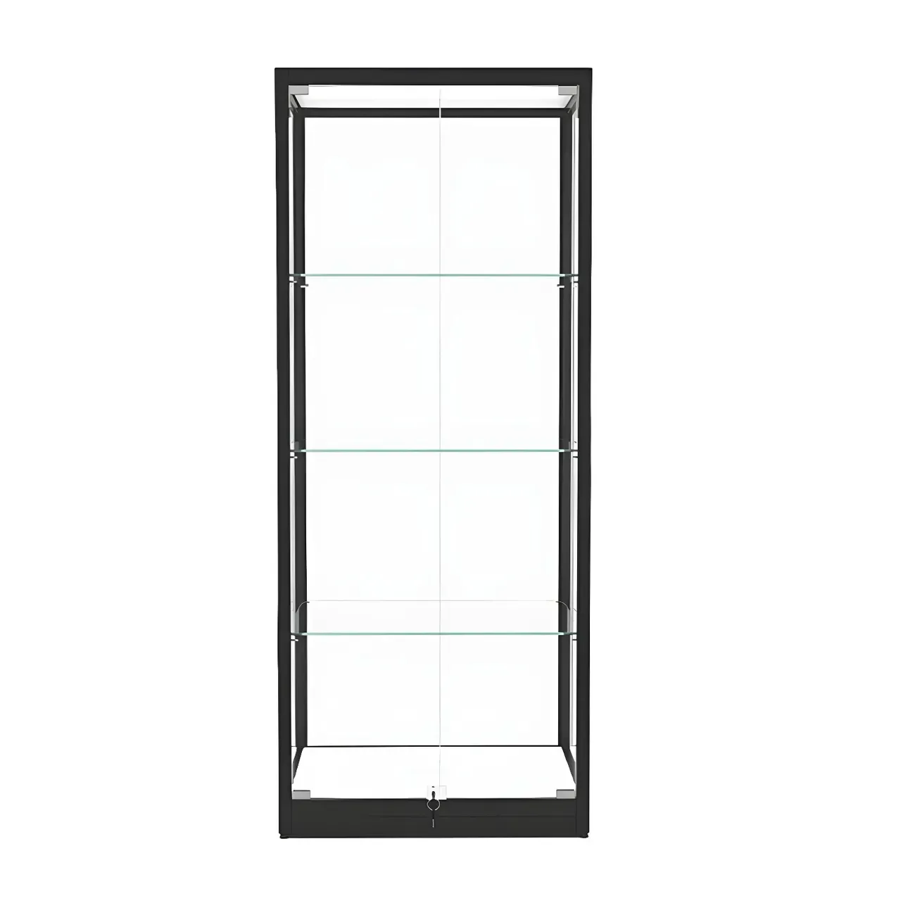 Modern Glass Black Curio Cabinet with Glass Doors Image - 13