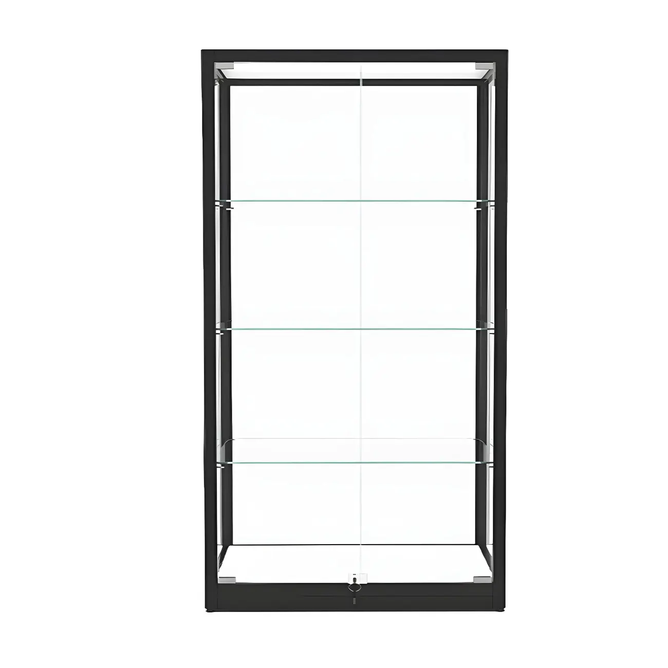 Modern Glass Black Curio Cabinet with Glass Doors Image - 15 | homeyfad