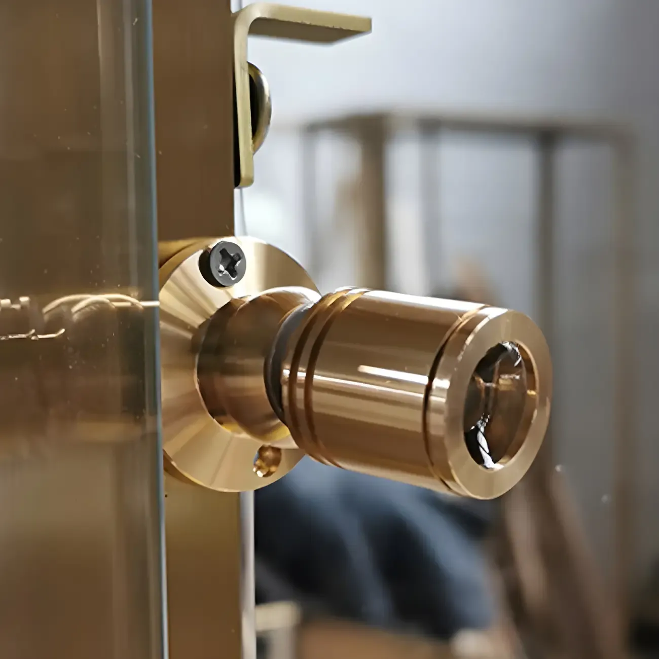 Glam Clear Glass Shelf Black Metal Frame Curio Cabinet Image - 12