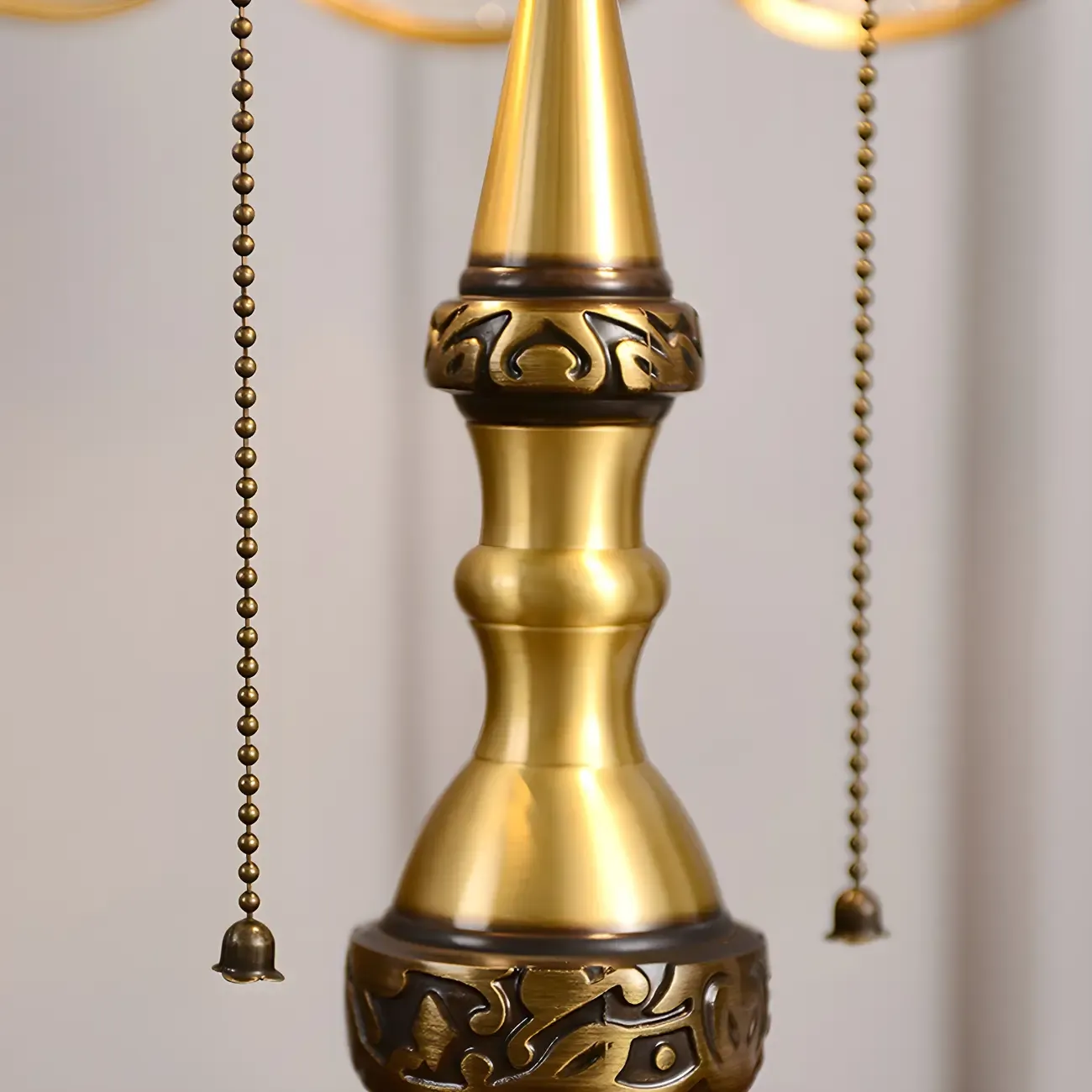 Nordic Dome Frosted Glass Table Lamp with Brass Base Image - 9