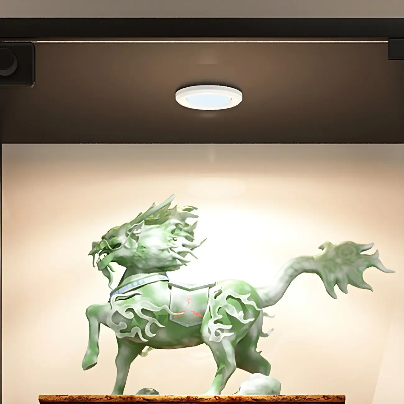 Standard Black Curio Display Cabinet with Glass Doors Image - 16