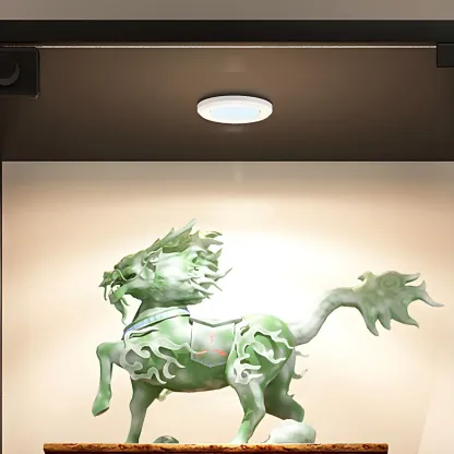 Standard Black Curio Display Cabinet with Glass Doors Image - 16