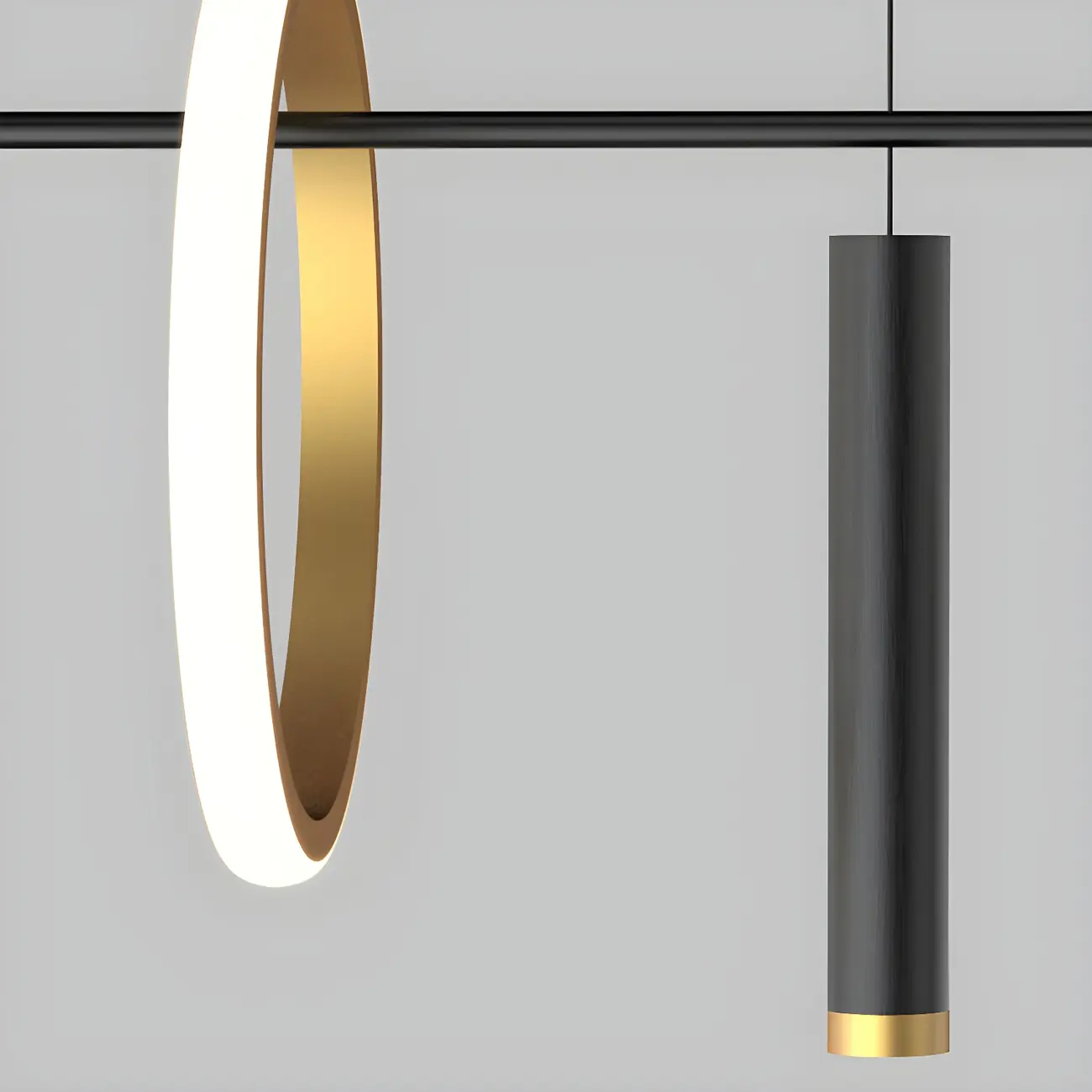 Modern Black LED Linear Kitchen Island Chandelier Image - 4 | homeyfad