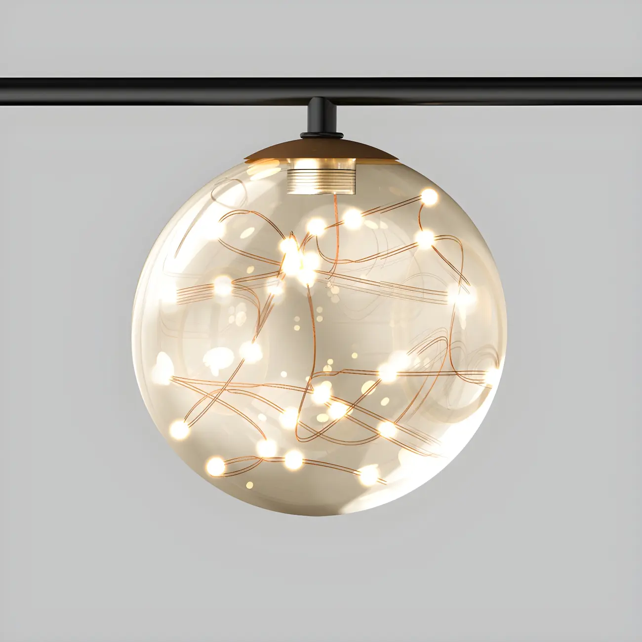 Modern Black LED Linear Kitchen Island Chandelier Image - 8 | homeyfad