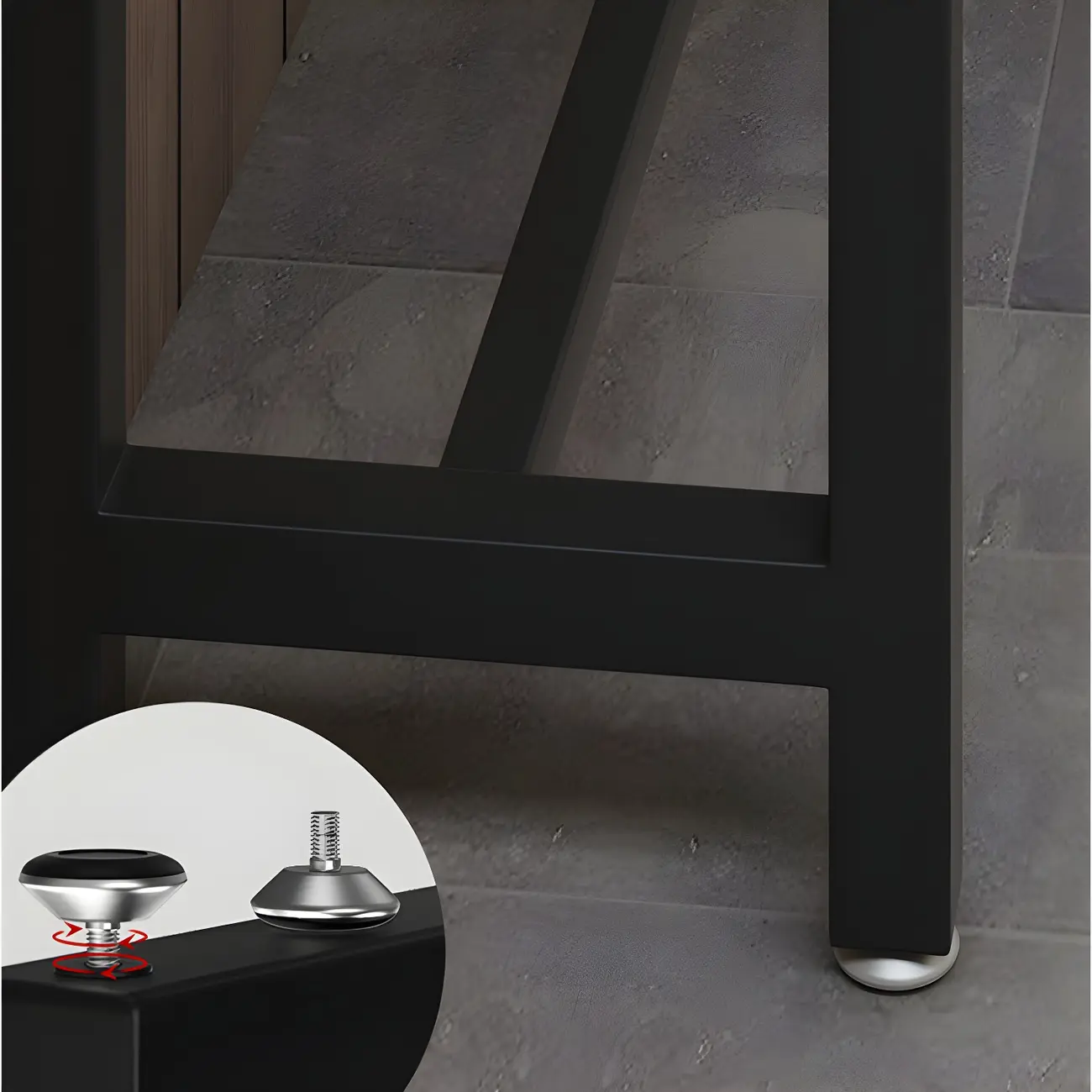 Rectangular Brown Tall Wood Bar Table Metal Base Image - 8 | homeyfad