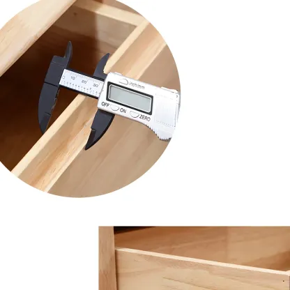 Modern Natural Wood Double Dresser with Drawers for Bedroom Image - 11