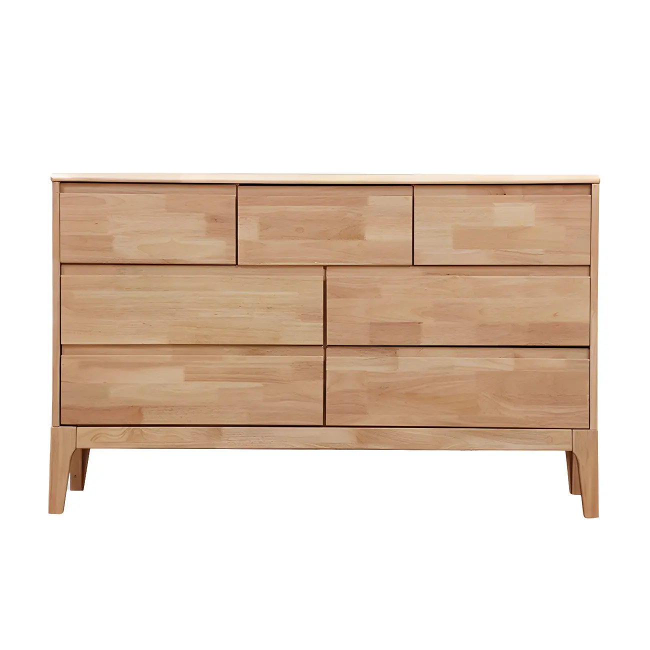 Modern Natural Wood Double Dresser with Drawers for Bedroom Image - 13 | homeyfad