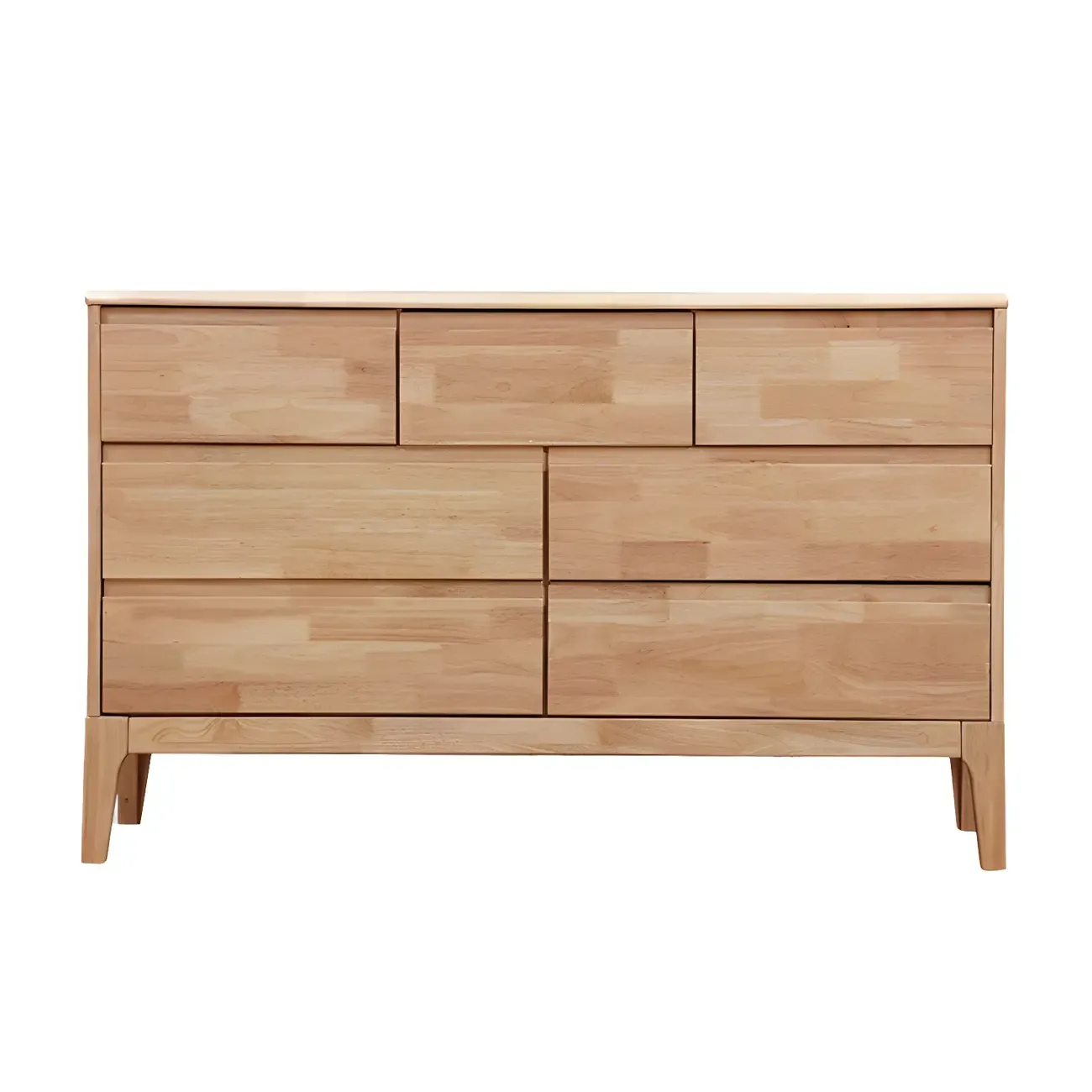 Modern Natural Wood Double Dresser with Drawers for Bedroom Image - 13