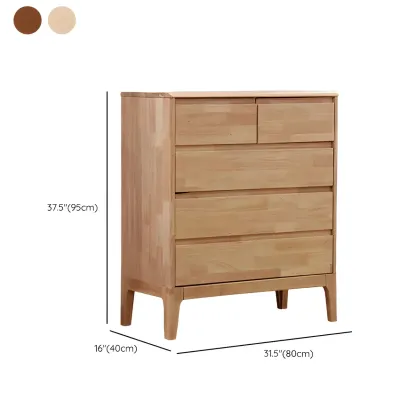 Modern Natural Wood Double Dresser with Drawers for Bedroom #size