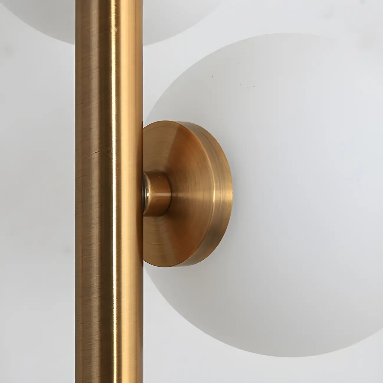 Modern 6-Light Curved Globe Glass Metal Vertical Floor Lamp Image - 10