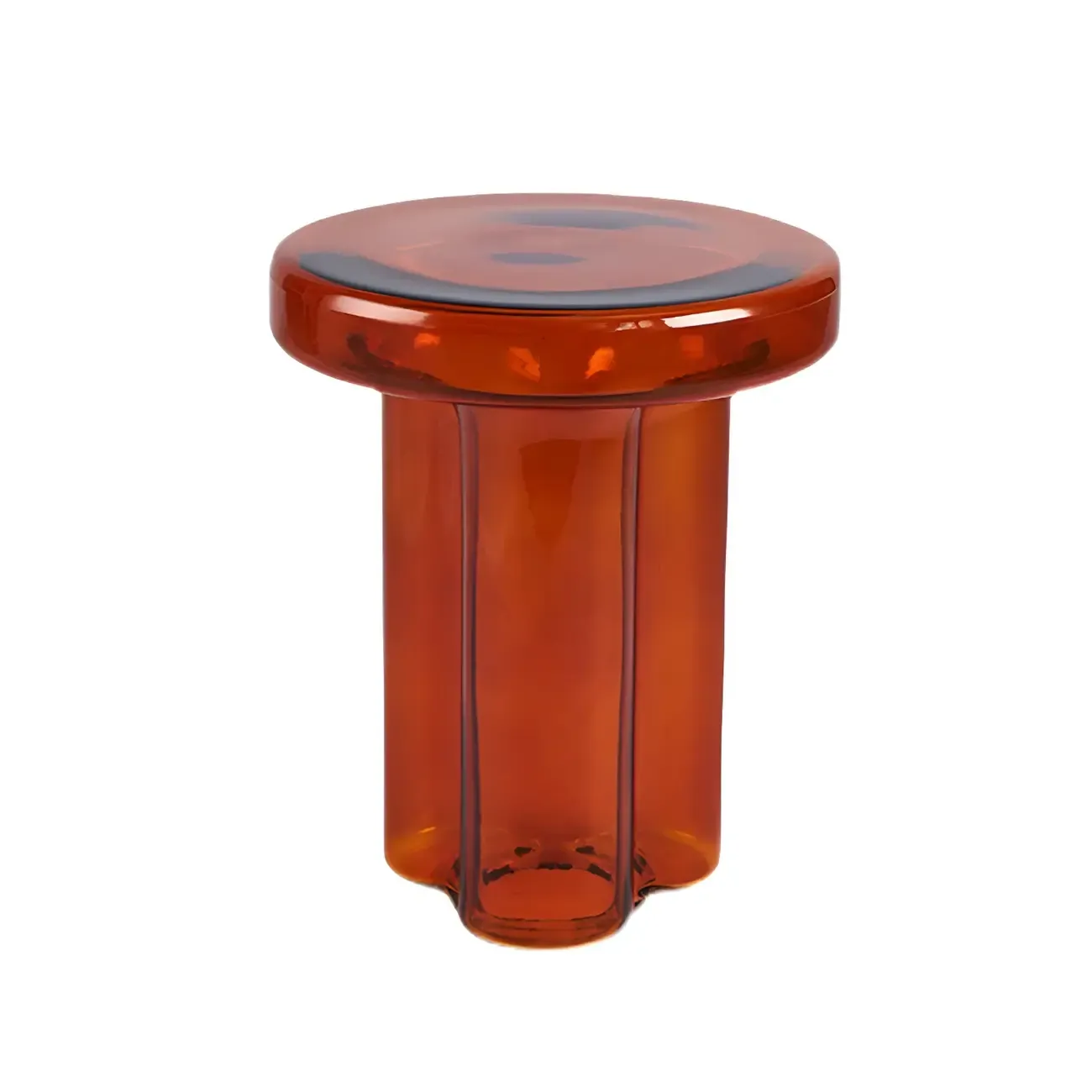 Simple Modern Round Clear Glass Coffee Table Image - 3