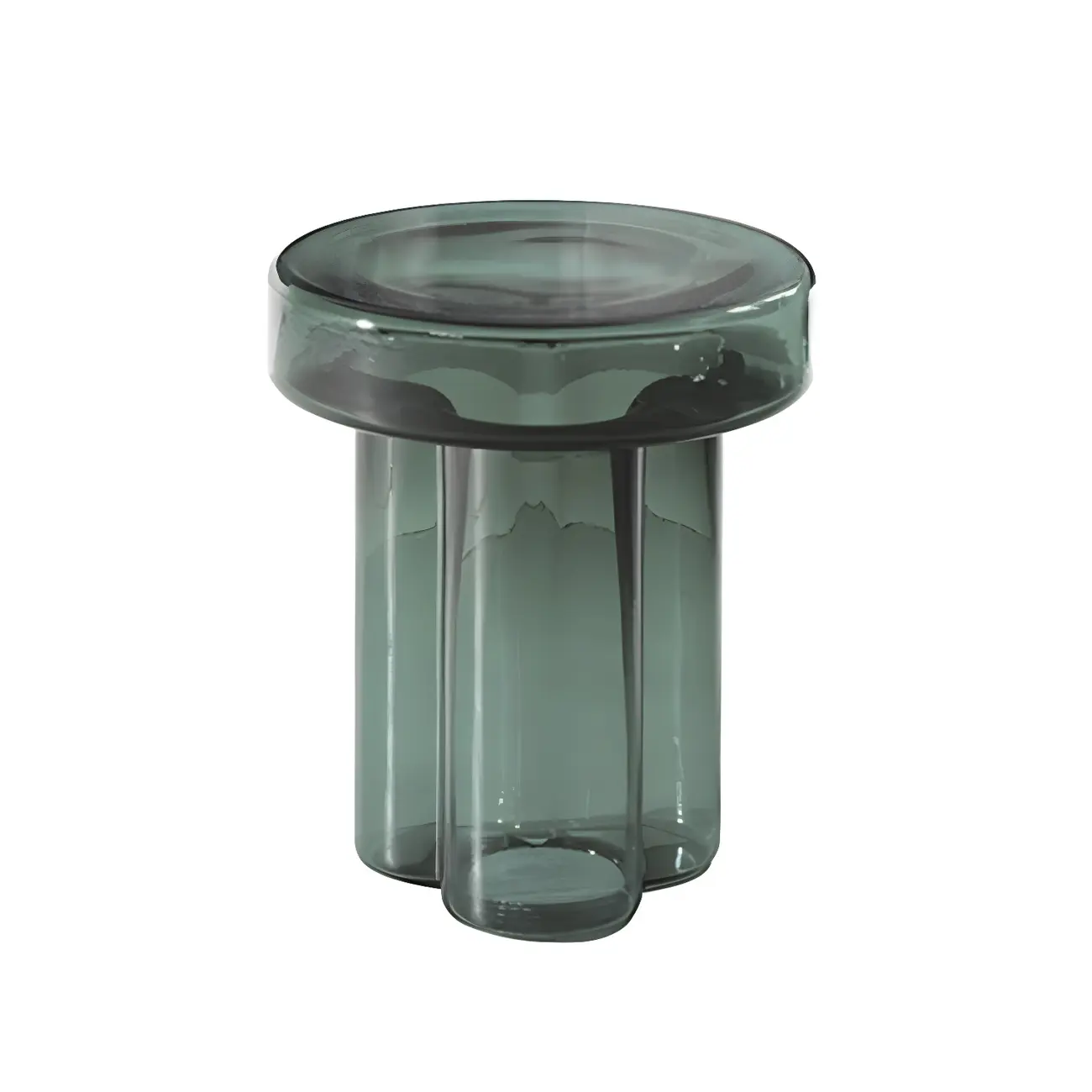 Simple Modern Round Clear Glass Coffee Table Image - 5 | homeyfad