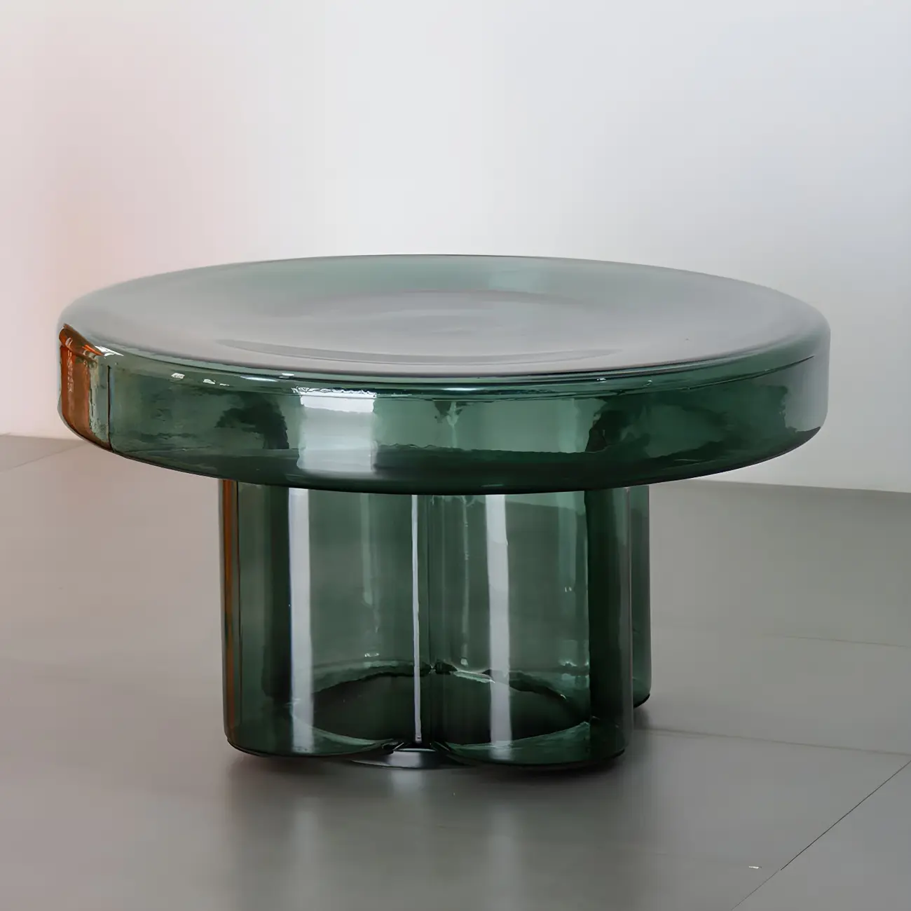 Simple Modern Round Clear Glass Coffee Table Image - 7 | homeyfad