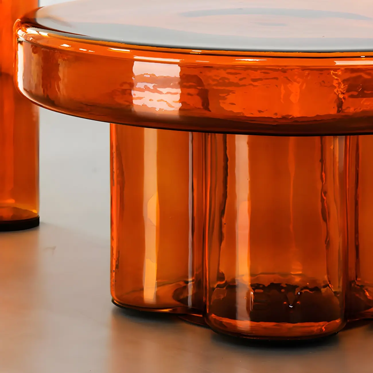 Simple Modern Round Clear Glass Coffee Table Image - 12 | homeyfad