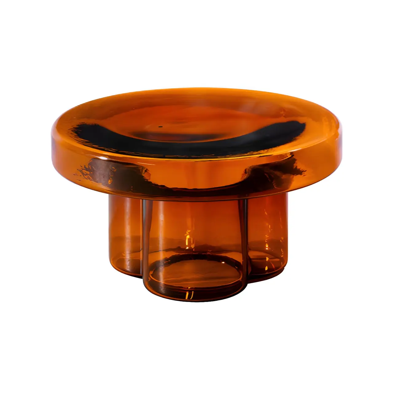 Simple Modern Round Clear Glass Coffee Table Image - 14 | homeyfad