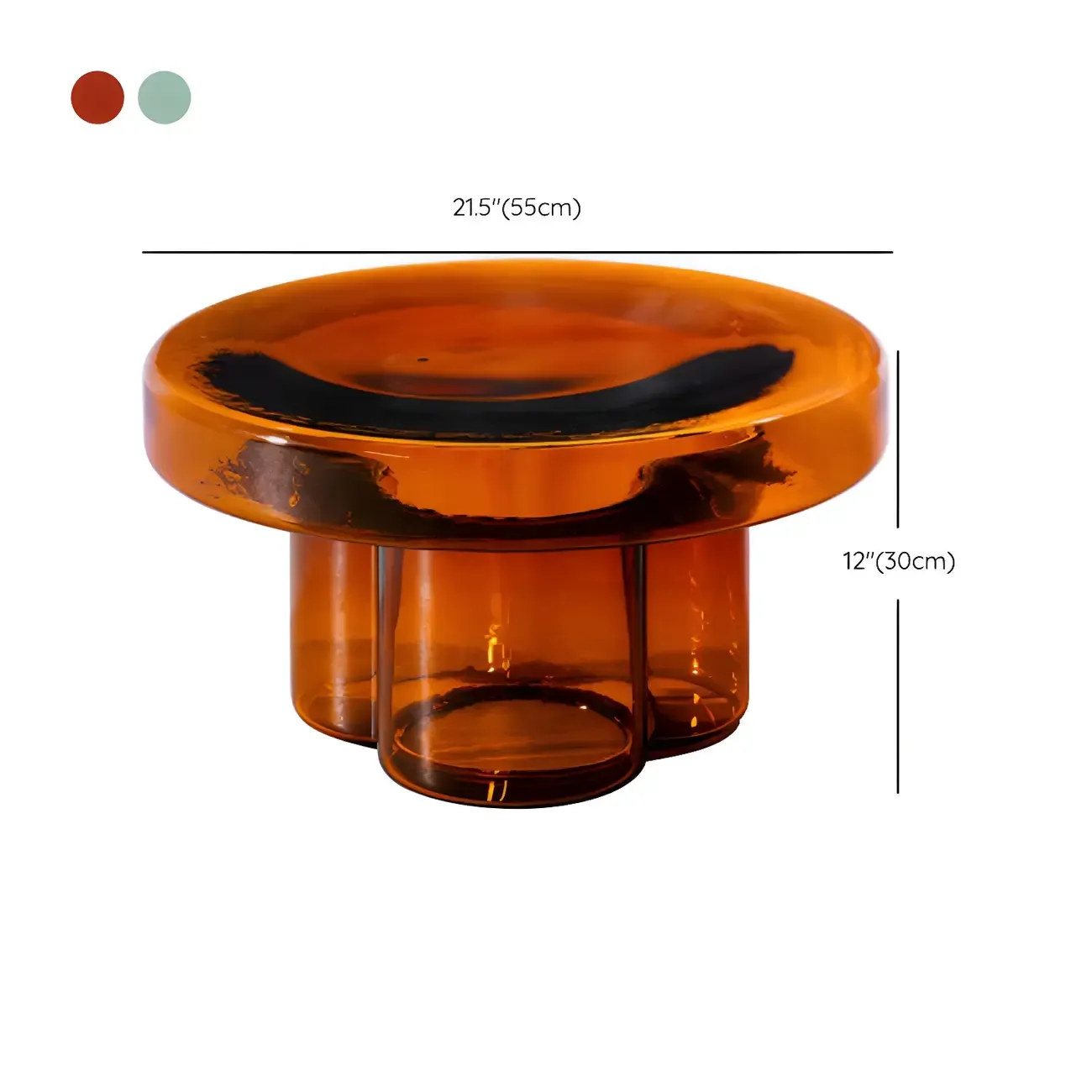 Simple Modern Round Clear Glass Coffee Table Image - 21