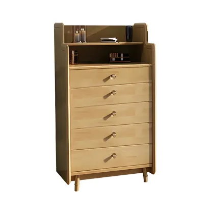 Durable Natural Wooden Dressers with Storage Chests Image - 5