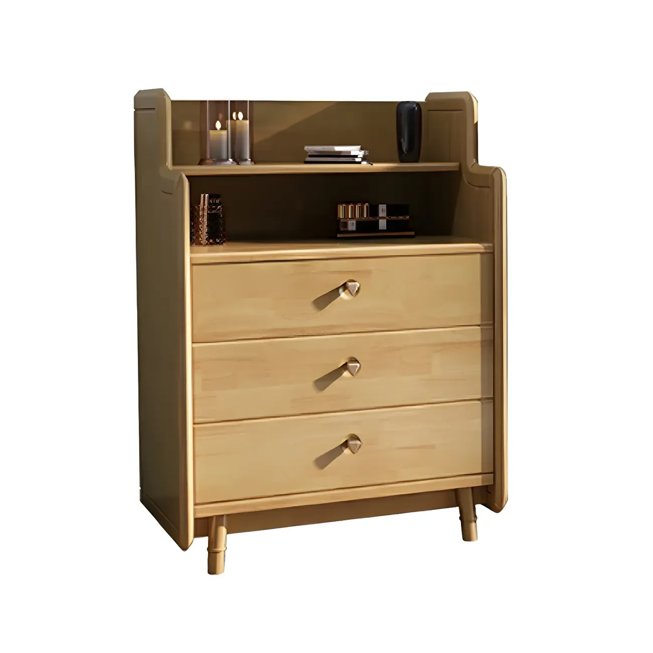 Durable Natural Wooden Dressers with Storage Chests Image - 8