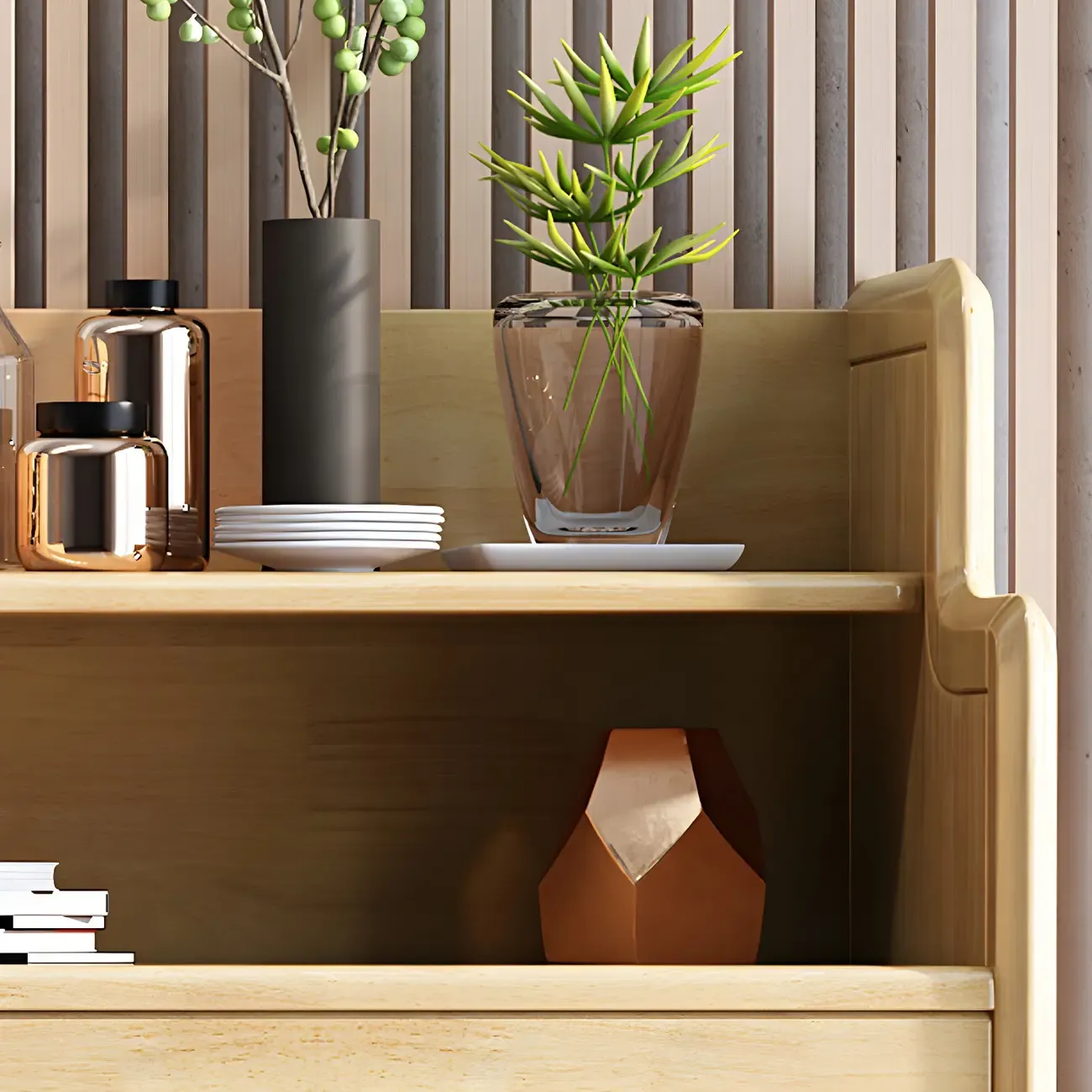 Durable Natural Wooden Dressers with Storage Chests Image - 11