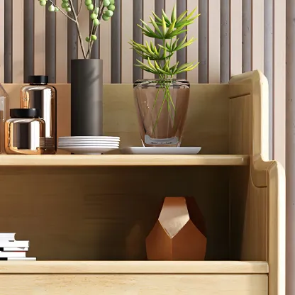 Durable Natural Wooden Dressers with Storage Chests Image - 11