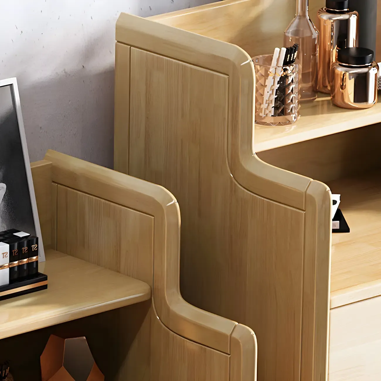 Durable Natural Wooden Dressers with Storage Chests Image - 13