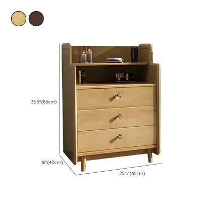 Durable Natural Wooden Dressers with Storage Chests #size