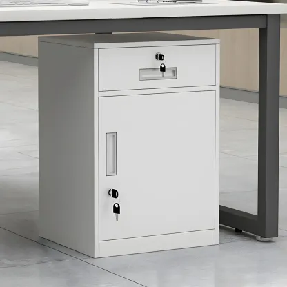 Elegant Lockable Vertical Metal Filing Cabinet for Office Use Image - 3