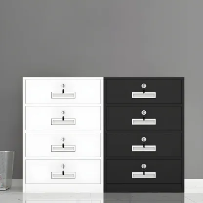 Elegant Lockable Vertical Metal Filing Cabinet for Office Use Image - 4