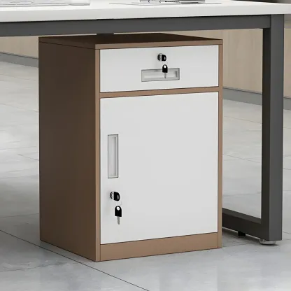 Elegant Lockable Vertical Metal Filing Cabinet for Office Use Image - 7