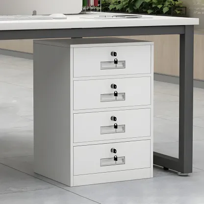 Elegant Lockable Vertical Metal Filing Cabinet for Office Use Image - 8