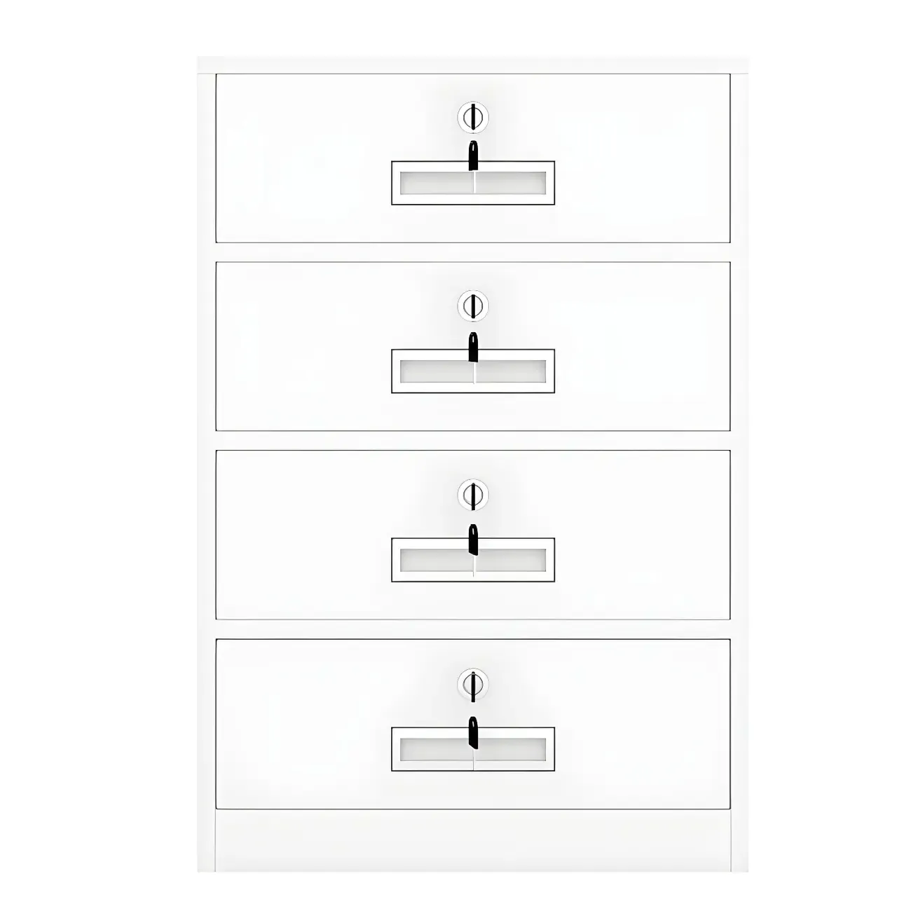 Elegant Lockable Vertical Metal Filing Cabinet for Office Use Image - 9