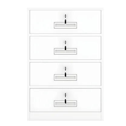 Elegant Lockable Vertical Metal Filing Cabinet for Office Use Image - 9