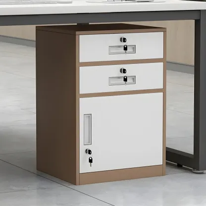 Elegant Lockable Vertical Metal Filing Cabinet for Office Use Image - 16