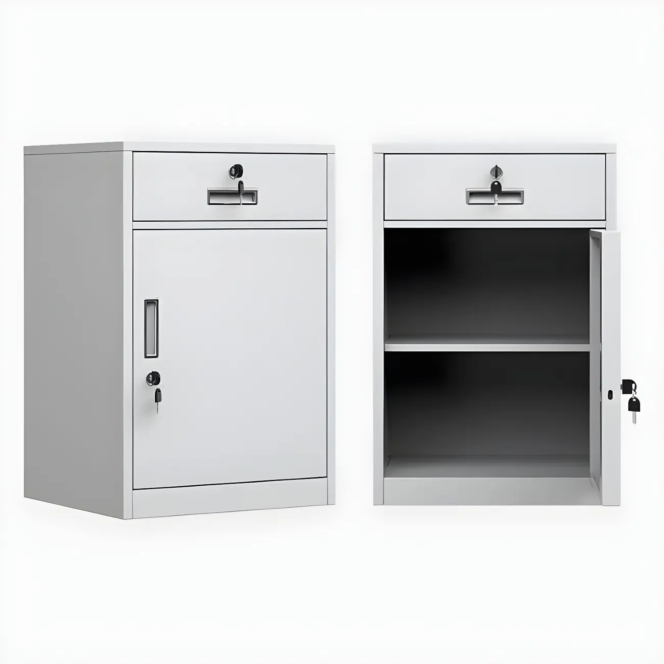 Elegant Lockable Vertical Metal Filing Cabinet for Office Use Image - 17 | homeyfad